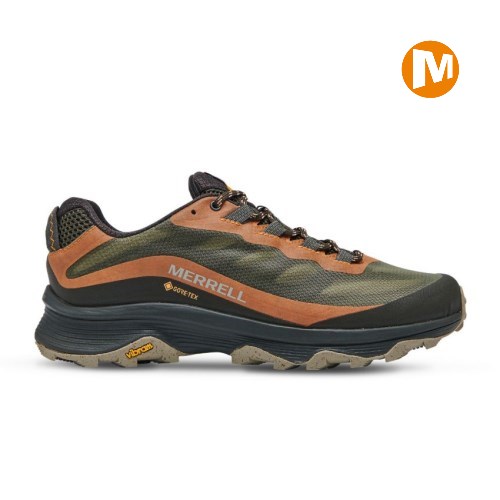 Pánské Tenisky Merrell Moab Speed GORE-TEX Olivy Zelené/Oranžové (CZ. ZLQUF)